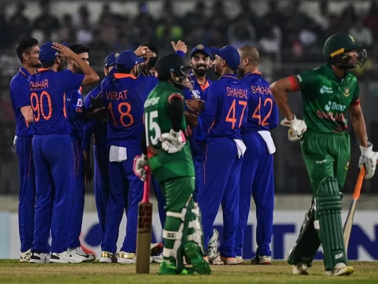 Indian Team with Bangaldesh players