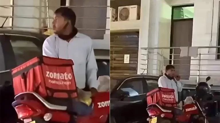 "Unveiling the Harsh Reality: Zomato Delivery Worker's Lunch Break Goes Viral!"