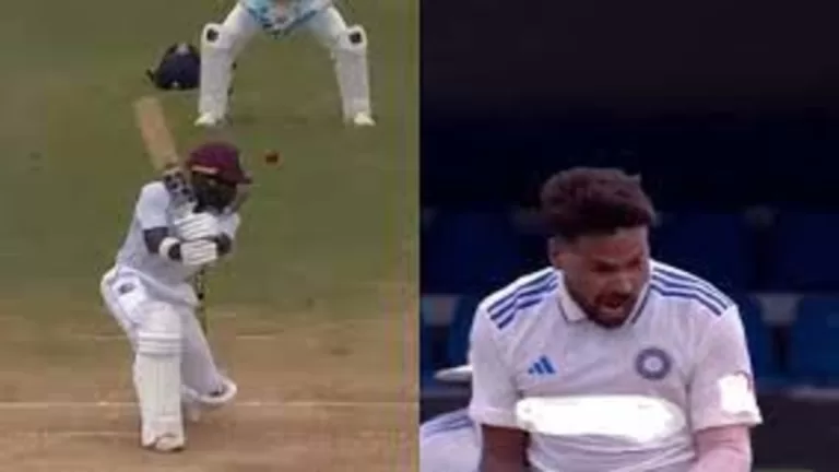Debutant Mukesh Kumar Shines with Maiden Wicket in India vs West Indies Test Match!