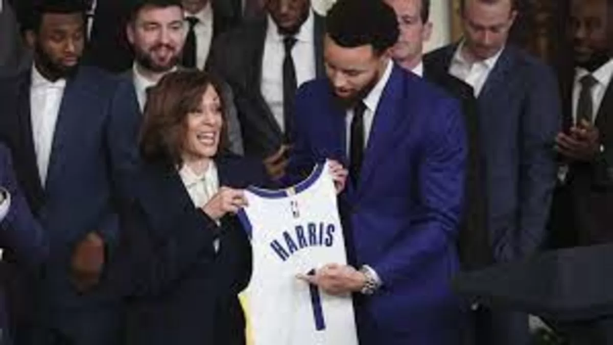 "Vice President Kamala Harris Welcomes Jordan Poole to Washington, D.C.!"