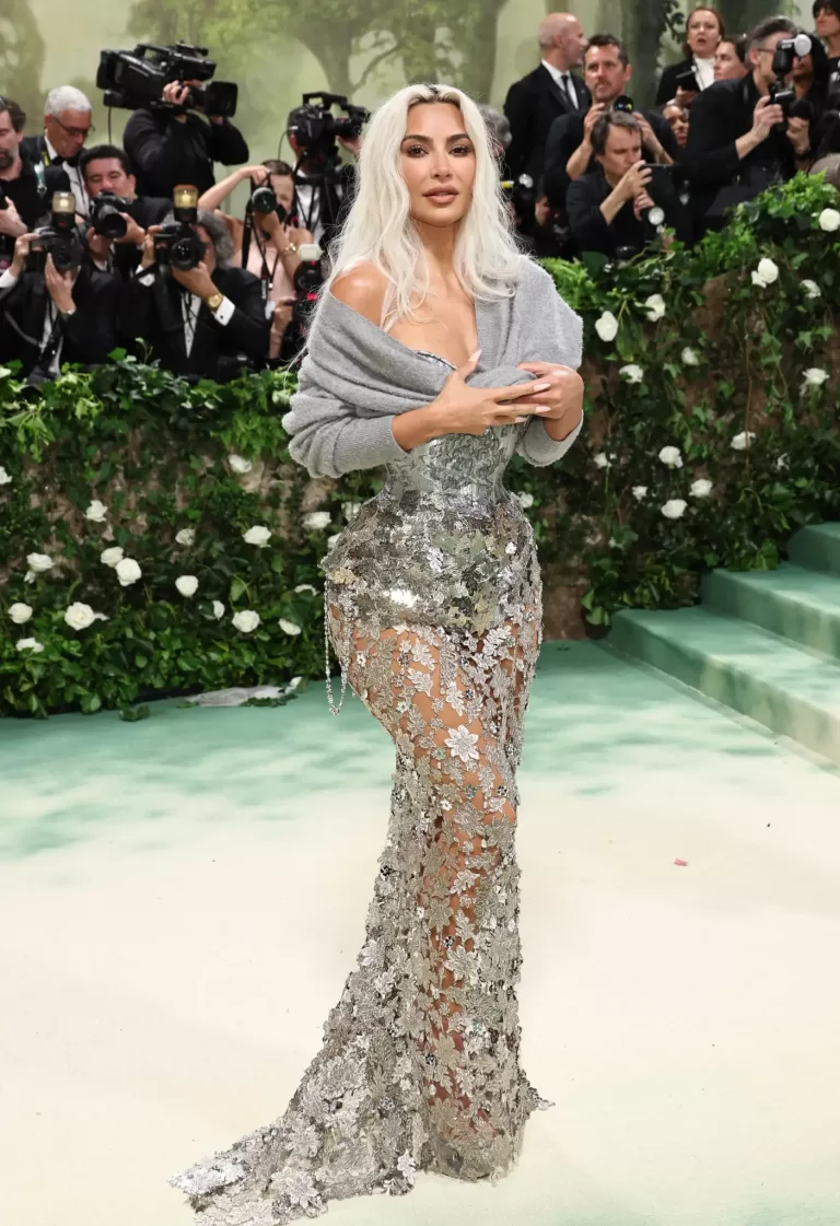 Kim Kardashian Stuns with Waist-Cinching Look at Met Gala 2024