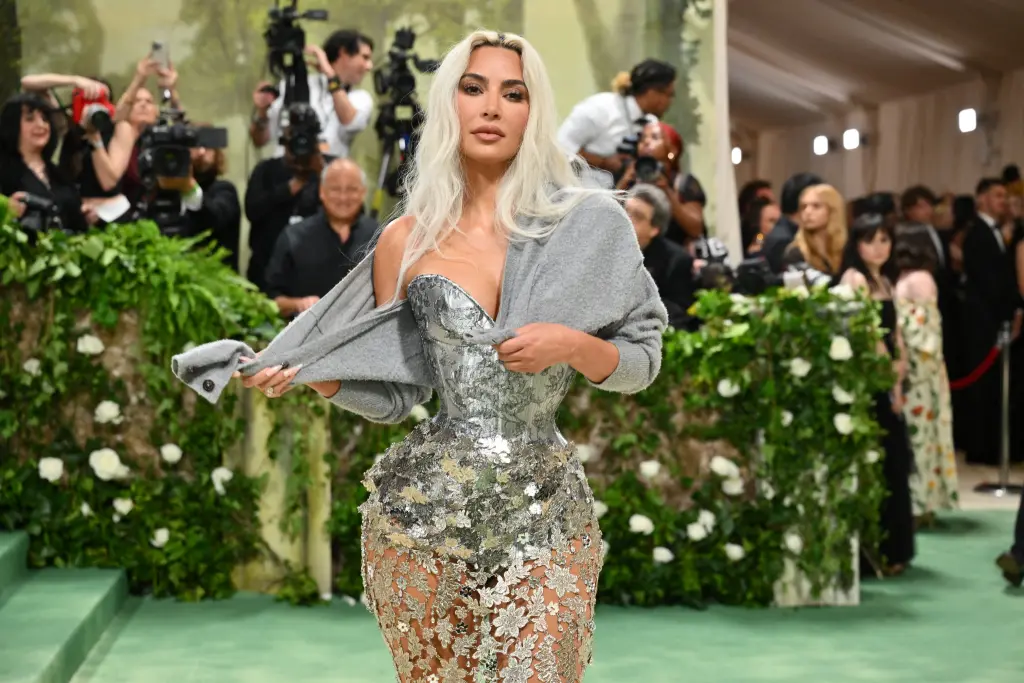 Kim Kardashian Stuns with Waist-Cinching Look at Met Gala 2024