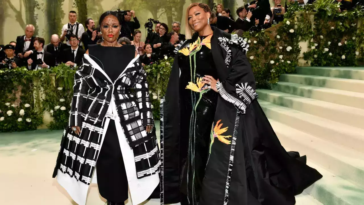 "Queen Latifah's Stunning Met Gala Debut: A Fashionable Affair with Eboni Nichols"