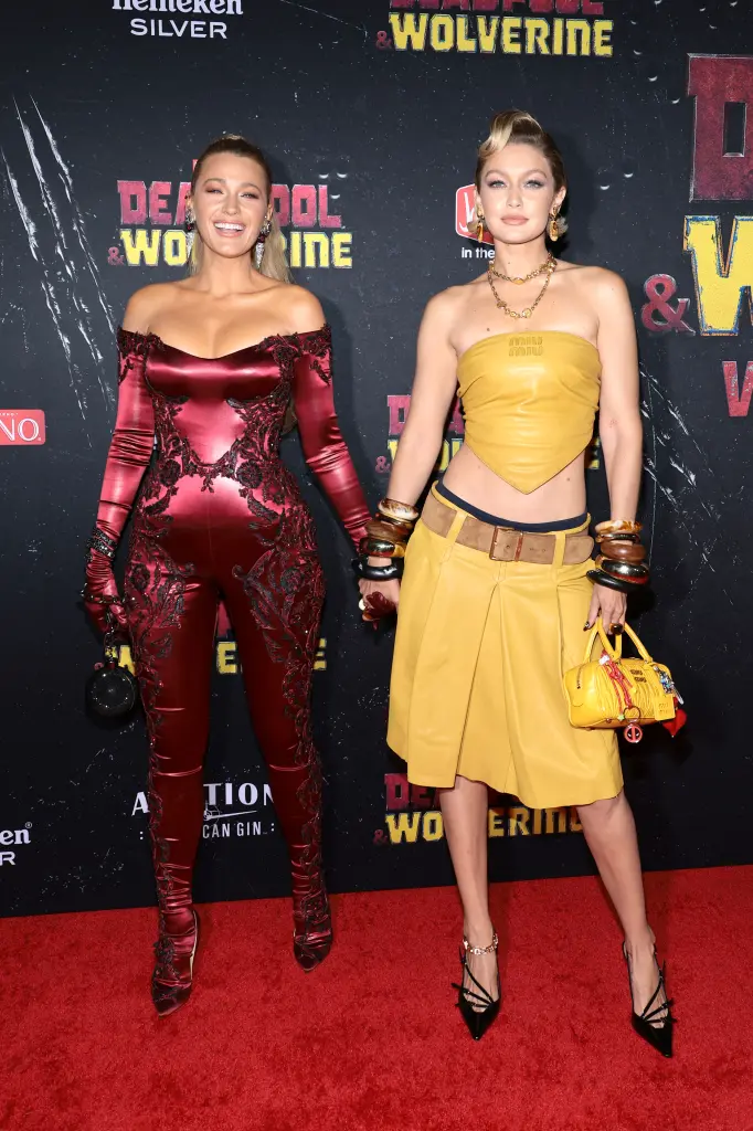 "Blake Lively & Gigi Hadid Stun in 'Deadpool & Wolverine' Inspired Outfits at NYC Premiere!"