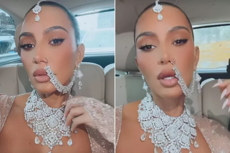 Kim Kardashian Shines in Diamonds at Ambani's Lavish Wedding in India