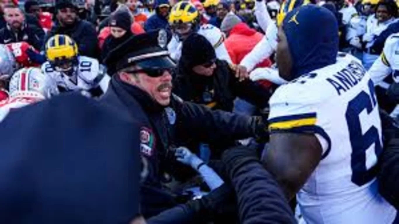  Police Use Pepper Spray in Michigan-Ohio State Brawl After Wolverines' Upset